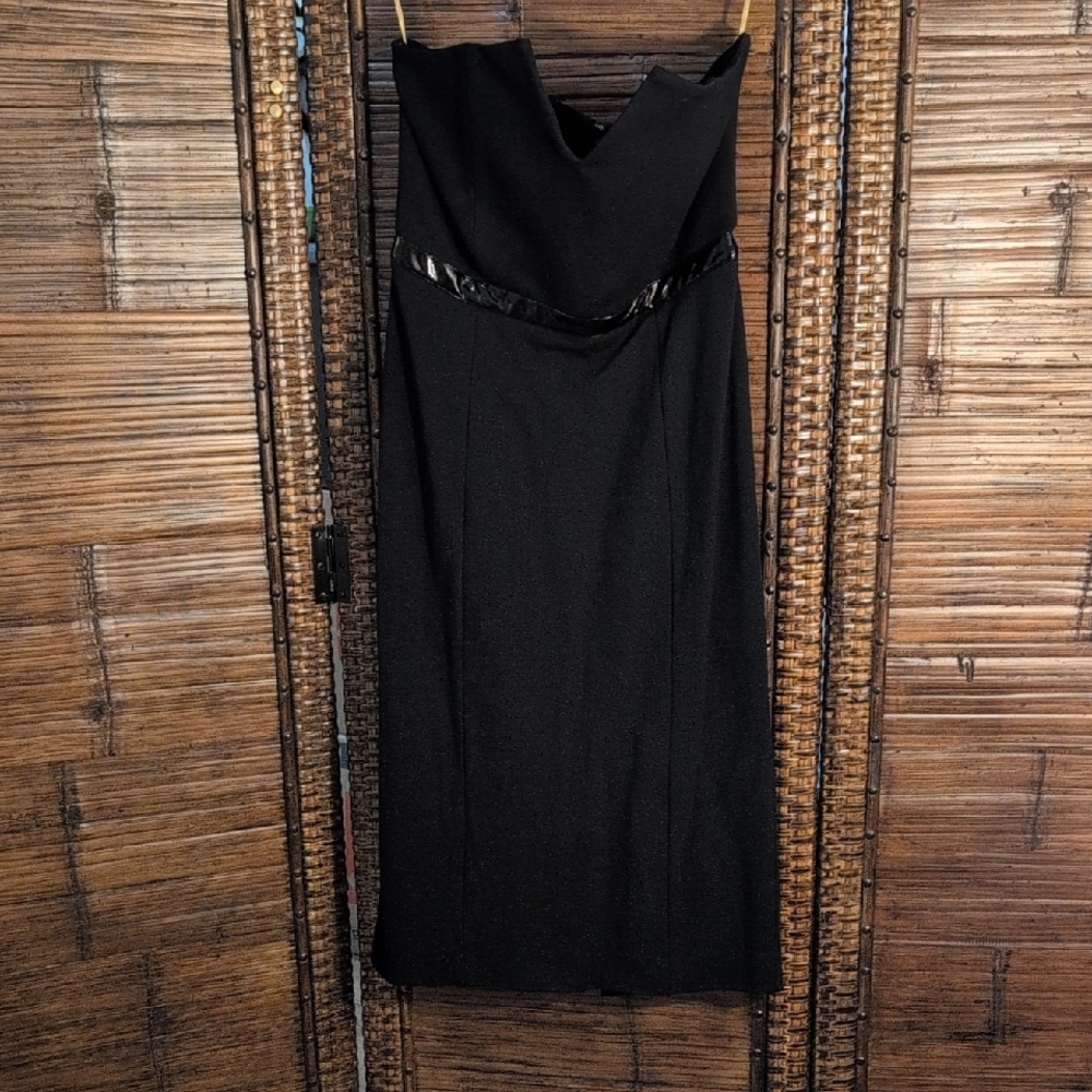 Catherine Malandrino Elegant Black Strapless Dress